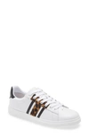 Tory Burch Howell Chevron Sneaker In White/ Barbados Leopard