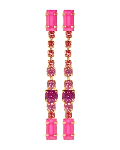 Elizabeth Cole Gracelyn Linear Drop Earrings In Pink