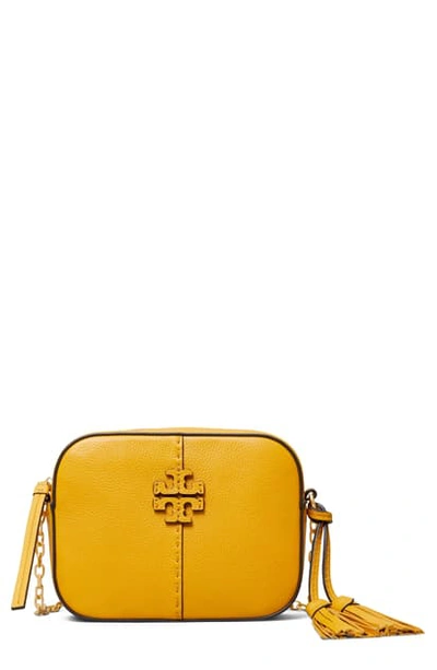 Tory Burch Women's Mcgraw Leather Camera Bag In Yellow