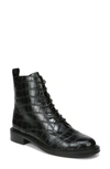 Sam Edelman Women's Nina Lace-up Boots Women's Shoes In Black Crocodile
