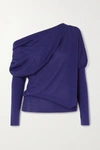 TOM FORD ONE-SHOULDER CASHMERE AND SILK-BLEND SWEATER
