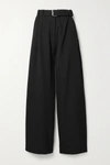 THE ROW NEREA BELTED WOOL WIDE-LEG trousers