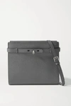 VALEXTRA BRERA B-TRACOLLINA TEXTURED-LEATHER SHOULDER BAG