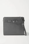 Valextra Brera B-tracollina Textured-leather Shoulder Bag In Anthracite