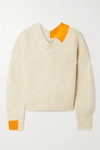 HELMUT LANG TWO-TONE KNITTED SWEATER