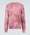 Amiri Burgundy Tie-dye Marble Sweater In Pink