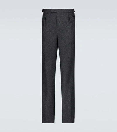 Raf Simons Wide-fit Trousers With Ankle Zippers In Grey