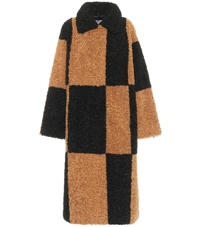 STAND STUDIO NIKKI CHECKED FAUX SHEARLING COAT P00484128