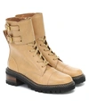 See By Chloé Stiefeletten Mallory Kalbsleder Logo Beige In Beige