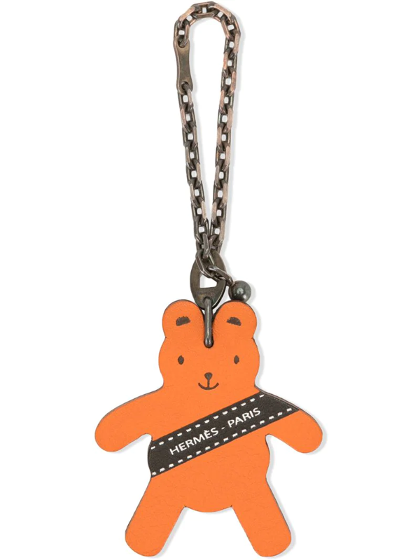 Pre-Owned Hermes Pre-owned Teddy Bear Bag Charm In Orange | ModeSens