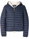 SAVE THE DUCK FLEECE LINING HOODED PUFFER JACKET
