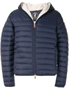 SAVE THE DUCK FLEECE LINING HOODED PUFFER JACKET