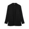 Eileen Fisher Organic Linen & Cotton Longline Cardigan In Black