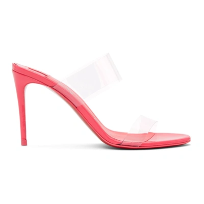 Christian Louboutin Pink Just Nothing 85 Heeled Sandals In White