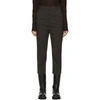 RICK OWENS BROWN WOOL CROPPED ASTAIRE TROUSER