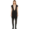 Rick Owens Sheer Cotton Jersey Long T-shirt In Black