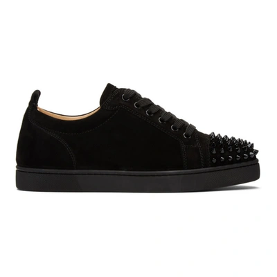 Christian Louboutin Louis Junior Spike-embellished Low-top Trainers In Black