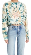 MOTHER THE LOAFER CROP FRAY SWEATSHIRT