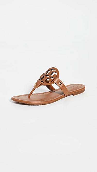 Tory Burch Miller Soft Leather Thong Sandals In Brown