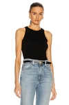Cotton Citizen Standard Fine-ribbed Tank Top In Jet Black