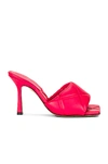 Bottega Veneta Rubber Lido Debossed Leather Mules