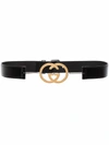 GUCCI GUCCI WOMEN'S BLACK LEATHER BELT,6368850YA0X1000 85