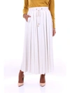 PESERICO PESERICO WOMEN'S WHITE VISCOSE SKIRT,P052722884BAVORIO 42