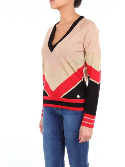 Versace Collection Camel-colored V-neck Sweater In Beige