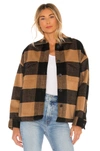Allsaints Luella Check Shirt Jacket In Brown & Black