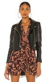 Iro Kolmar Leather Motorcycle Jacket In Black