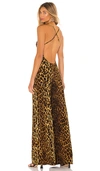 Norma Kamali Low Back Slip Jumpsuit In Pantera