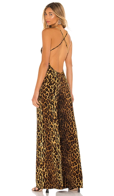 Norma Kamali Low Back Slip Jumpsuit In Pantera