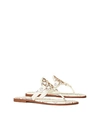 Tory Burch Miller Sandals, Printed Leather In Ivory Americana Bandana