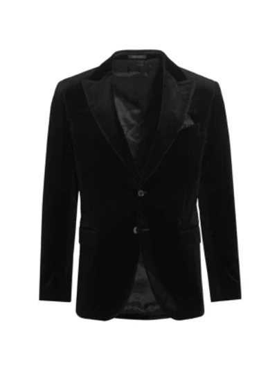 Saks Fifth Avenue Collection Velvet Dinner Jacket In Black
