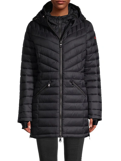 Pajar Thora 2-in-1 Hooded Puff Jacket In Black