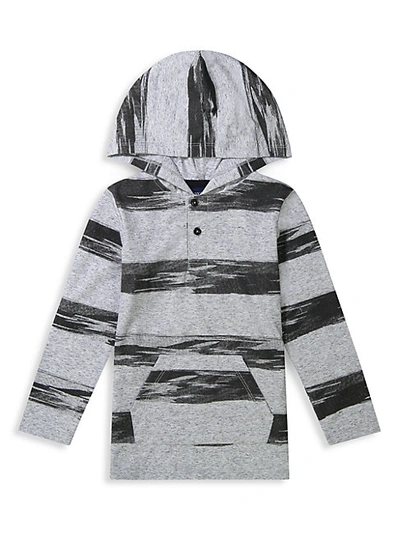 Andy & Evan Kids' Little Boy's Stripe Hoodie In Grey Stripe