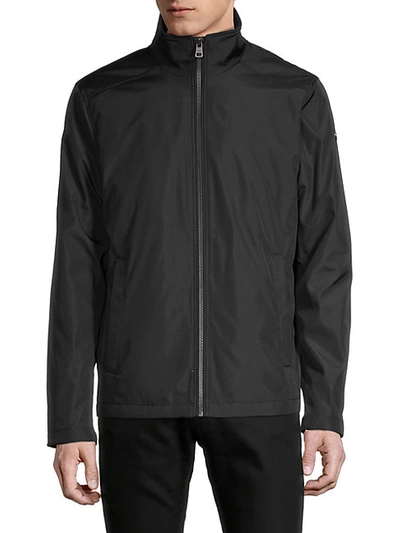 Calvin Klein Men's Standcollar Zip Up Jacket In True Navy