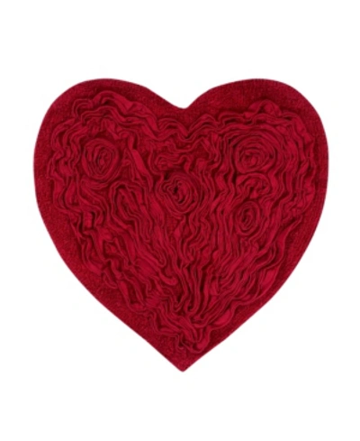 Home Weavers Bellflower Bath Rug Heart Rug Bedding In Red