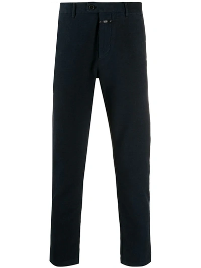 Closed Cropped Slim-fit Trousers In Blue