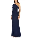 ADRIANNA PAPELL EMBELLISHED ONE-SHOULDER GOWN