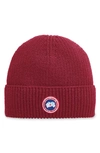 CANADA GOOSE ARCTIC DISC RIBBED TOQUE BEANIE,5026M