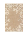 LIORA MANNE CARMEL CORAL BORDER 7'10" X 9'10" OUTDOOR AREA RUG