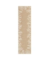 Liora Manne Carmel Coral Border 1'11" X 7'6" Runner Rug In Sand