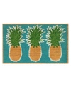 Liora Manne Natura Pineapples Aqua Coir Doormat In Aqua