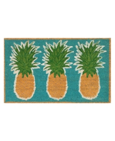 Liora Manne Natura Pineapples Aqua Coir Doormat