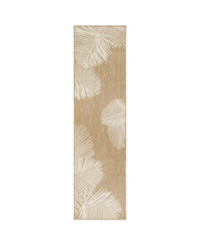 Liora Manne Carmel Palm 1'11" X 7'6" Runner Rug In Sand