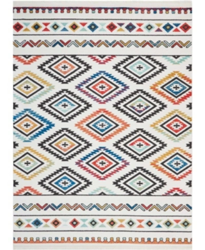 Nourison Navajo Nav06 White 7'10" X 10'9" Area Rug