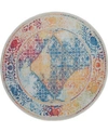 Nourison Ankara Global Anr04 Ivory 4' Round Rug In Ivory