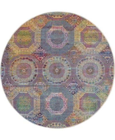 Nourison Ankara Global Anr05 Multi 4' Round Rug