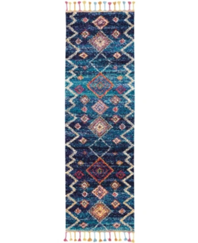 Nourison Nomad Nmd05 Navy 2'3" X 8' Runner Rug